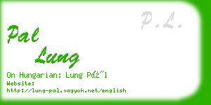 pal lung business card